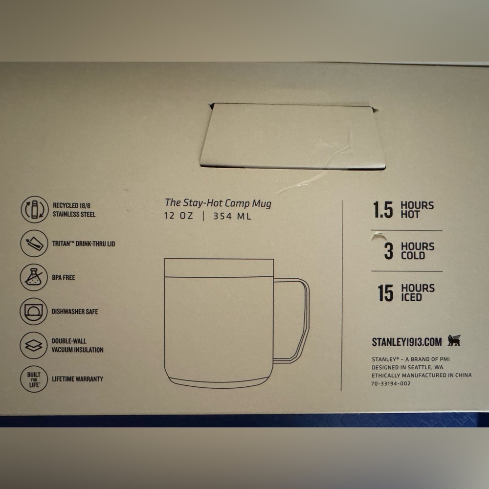 🚫SOLD🚫 Stanley Limited Edition Color 12oz Camp Mug - 2 Pack (Peach Pink) - Picture 4 of 7